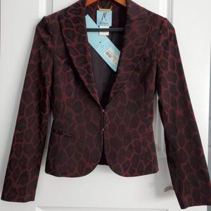 NWT Marciano fitted short animal print blazer